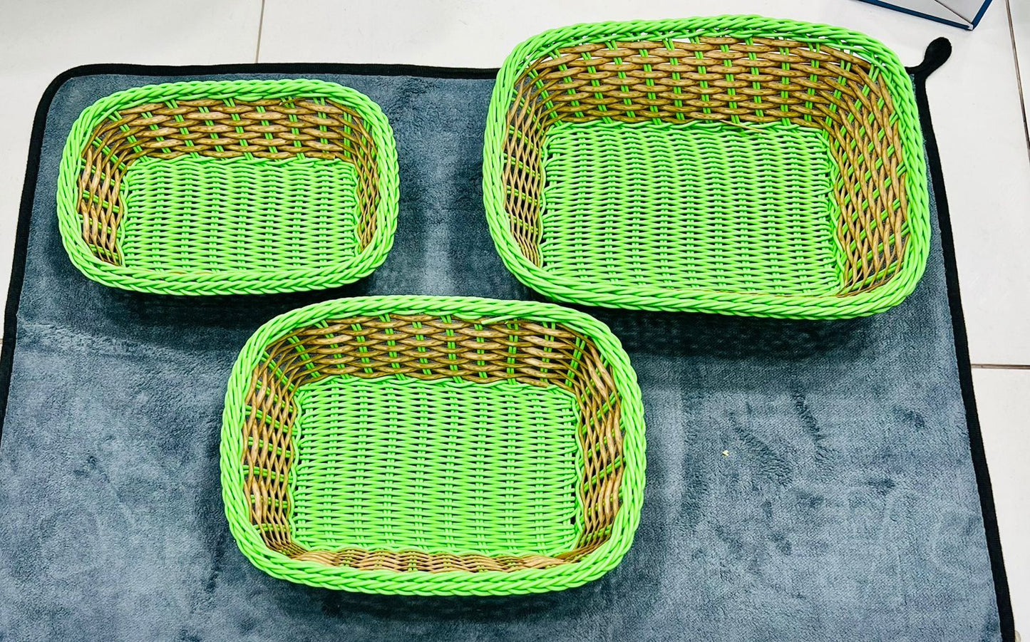 1 PCS(MEDIUM) NYLONE CANE MATERIAL FOOD SERVING BREAD BASKET / NAAN BASKET